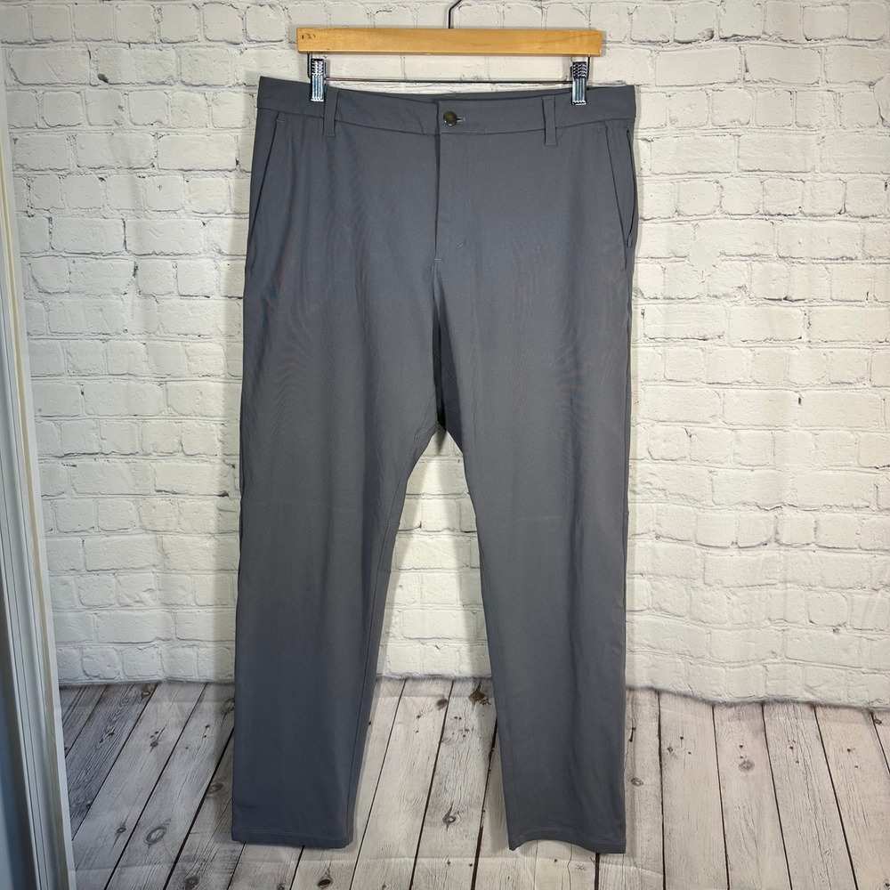 Lululemon Commission Pant Classic Gray Mens 36 Technical Chino Trousers LM5985S